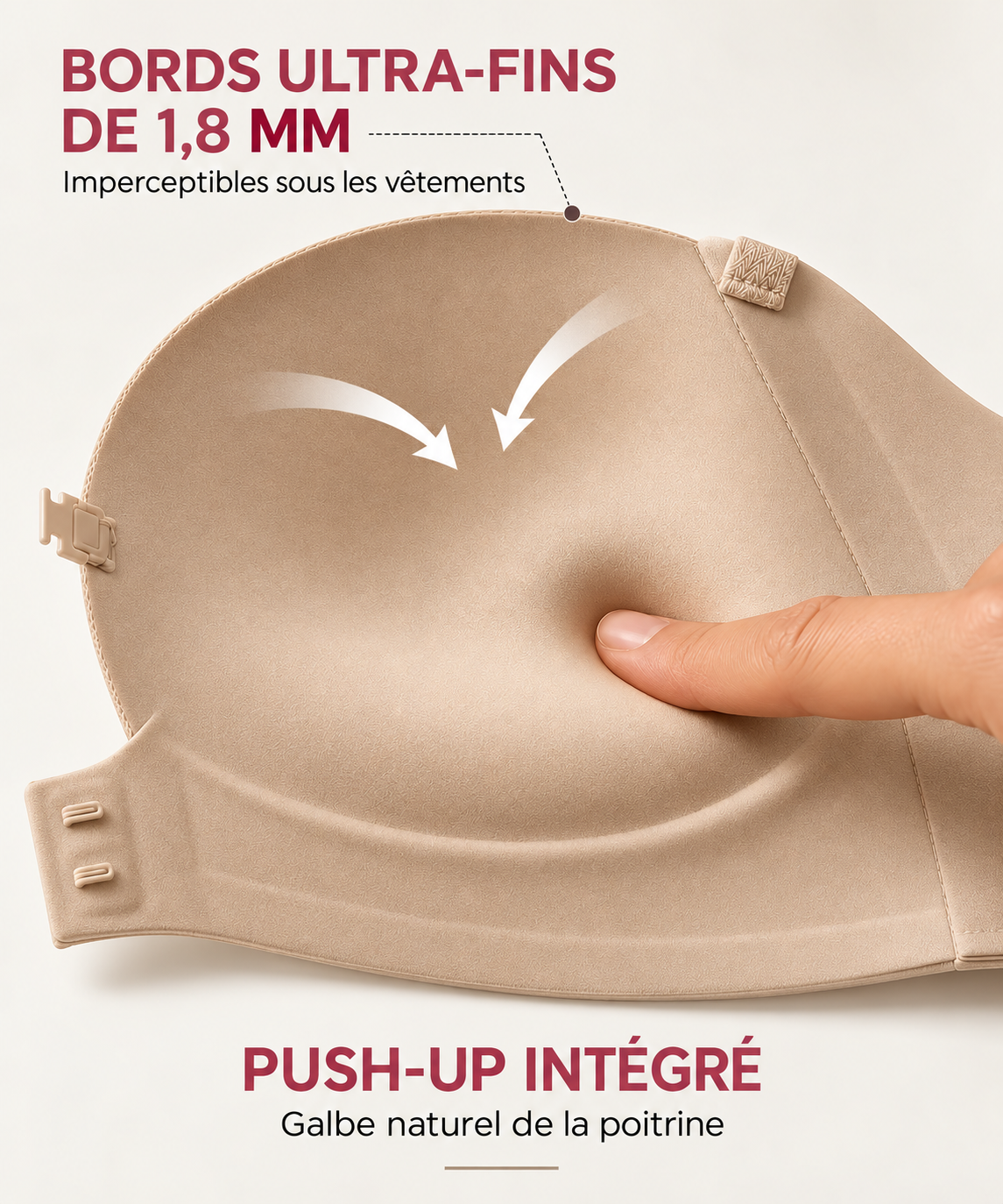 Soutien-gorge Invisible Push-Up Antidérapant Curvely®