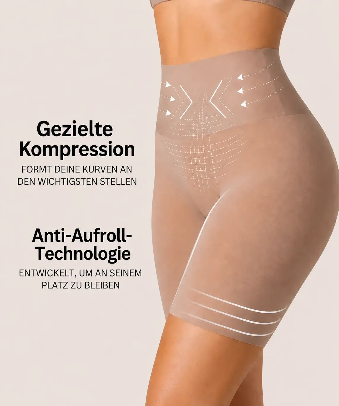 Curvely™ – Formende Shorts ohne Einrollen