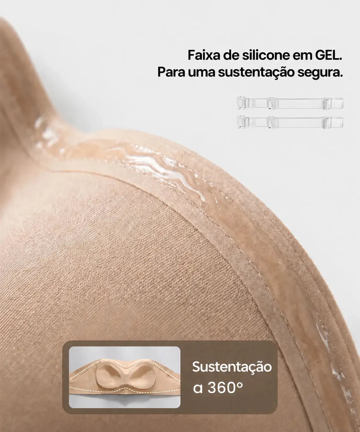 Curvely™ Soutien Invisível Sem Alças