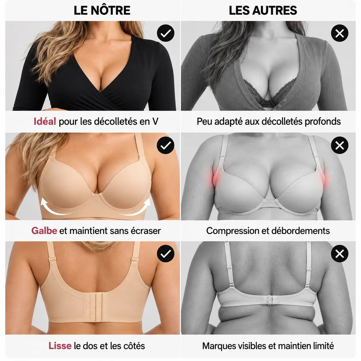 Curvely™ Soutien-Gorge Push-Up Gainant à Armatures