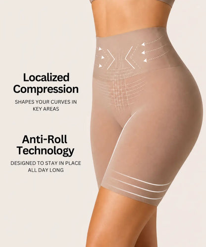 Curvely™ No-Roll Shaping Shorts