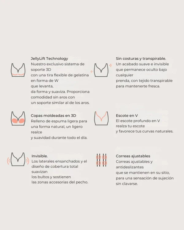 Sujetador Sin Aros Reafirmante Shapeher